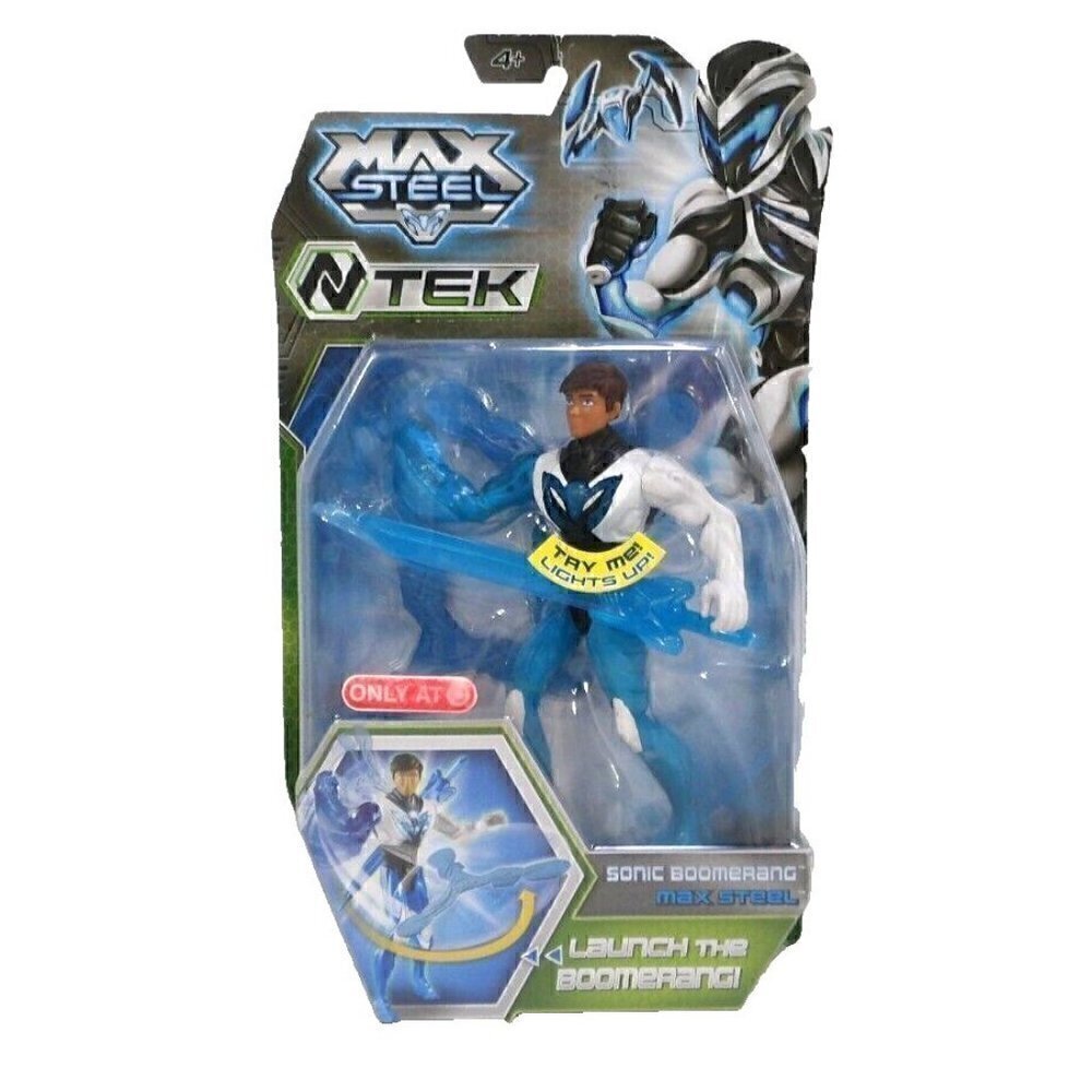 MAX STEEL Tek Sonic Boomerang light up action figure MATTEL 2013 NEW PKG DAMAGED